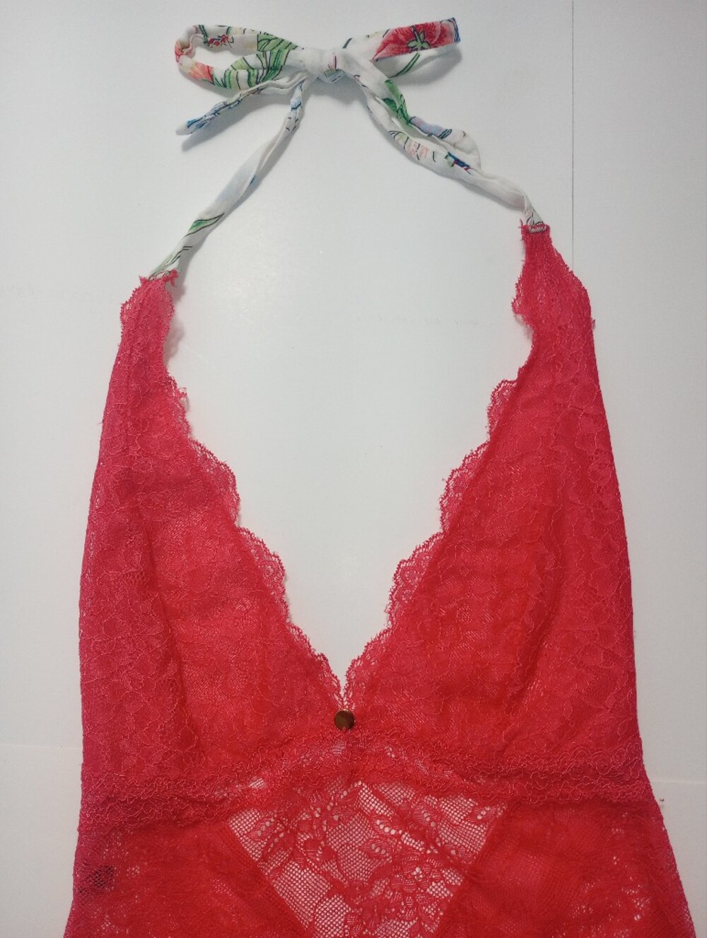 Sam Edelman Halter Lace Bodysuit, Small - Picture 2 of 12